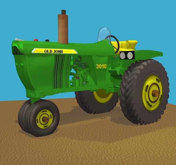 old john farm tractor 3d model - Old John Tractor by inkev1961